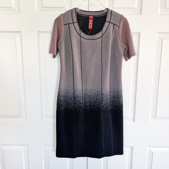 Olsen Europe Boiled Wool Blend Ombre Sheath Dress - Picture 1 of 7